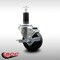 Service Caster 3.5'' SS Phenolic Swivel 1-1/4'' Expanding Stem Caster with Brake SCC-SSEX20S3514-PHS-TLB-114 - alternate 2